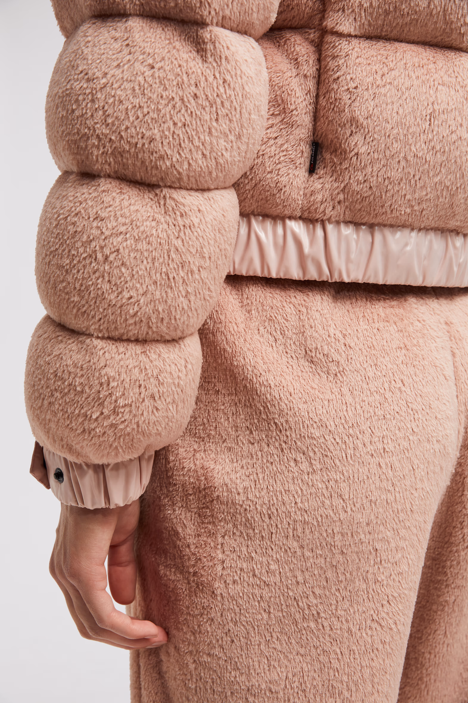 Plumífero corto con capucha Ayse Polartec® Mujer Rosado Moncler 7